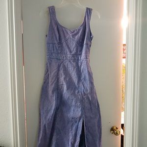 Purple denim dress